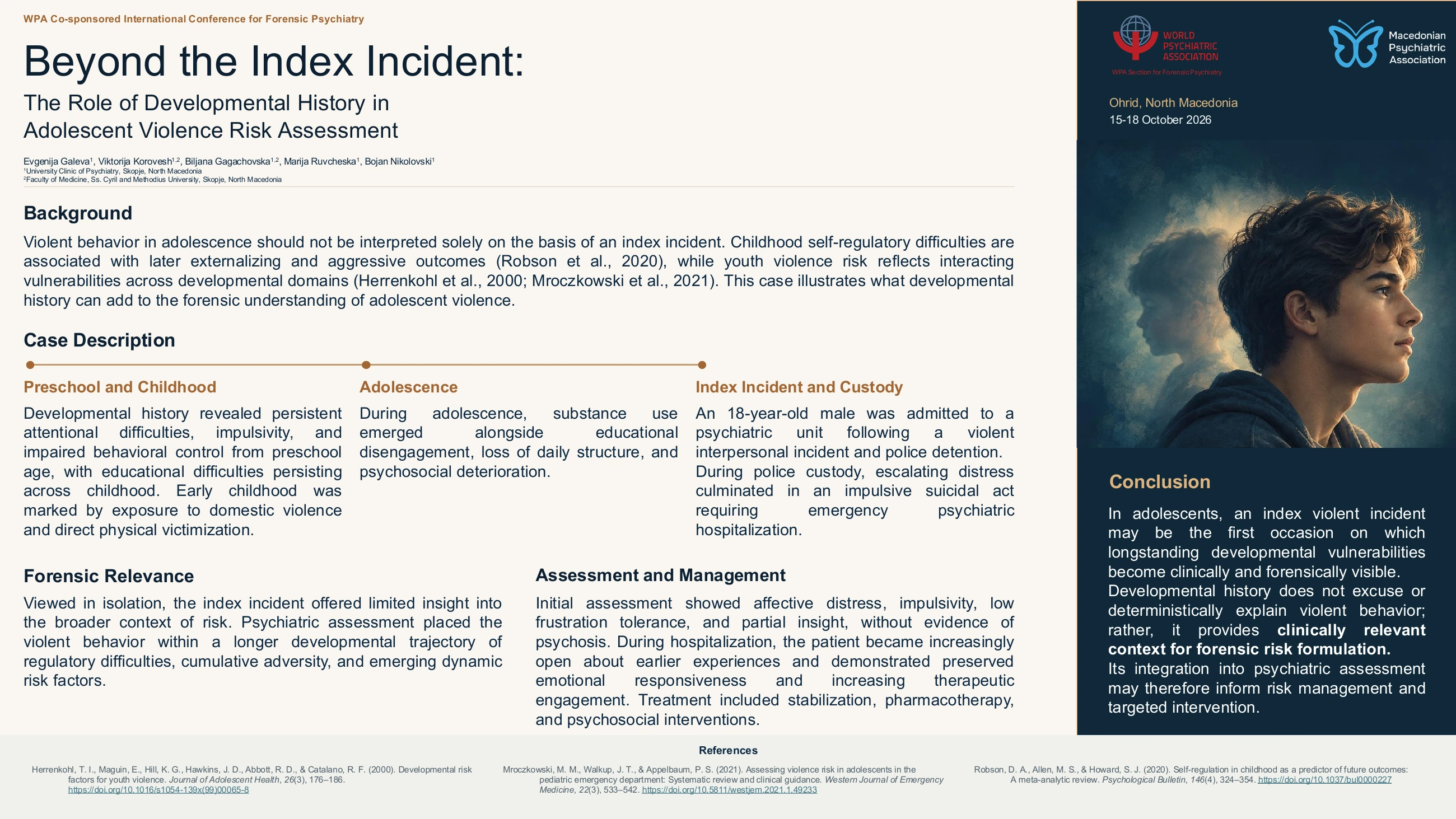 Beyond the Index Incident: The Role of Developmental History in Adolescent Violence Risk Assessment — Evgenija Galeva
